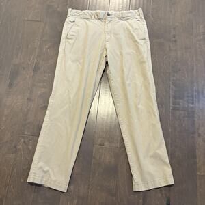 Gap Pants Mens 36x30 Khaki Straight Iconic‎ Stretch Chino Classic Casual Spring